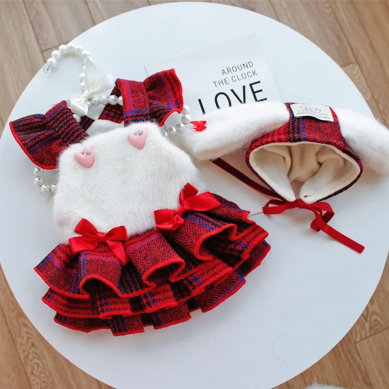 white christmas dresses Heart of Christmas Doggie Dress