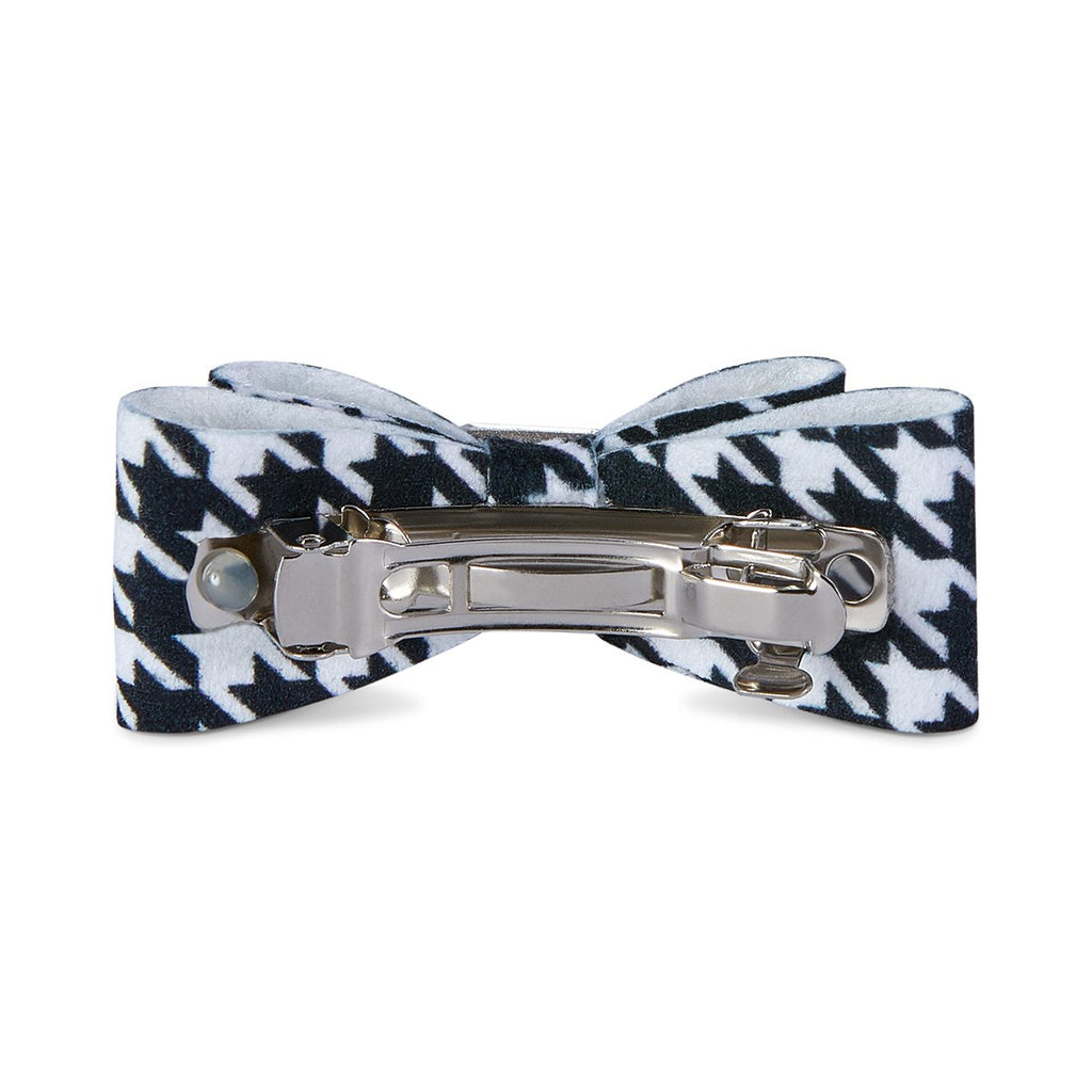 Black & White Houndstooth Single Big Bow Hair Bow