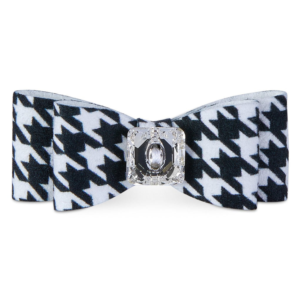 Black & White Houndstooth Single Big Bow Hair Bow