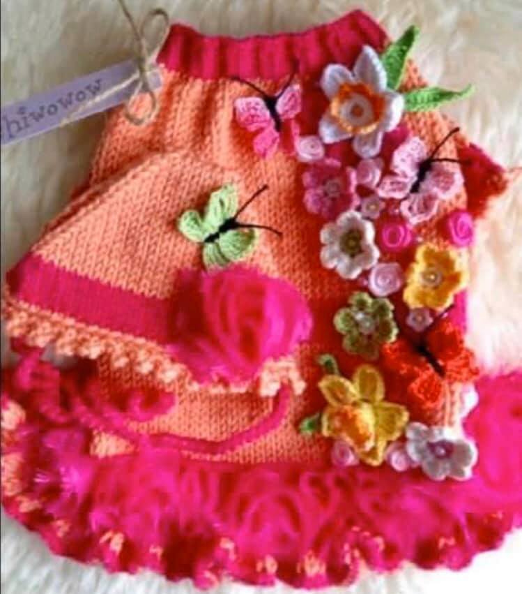 Butterfluffles Garden Sweaterdress and Hat Set