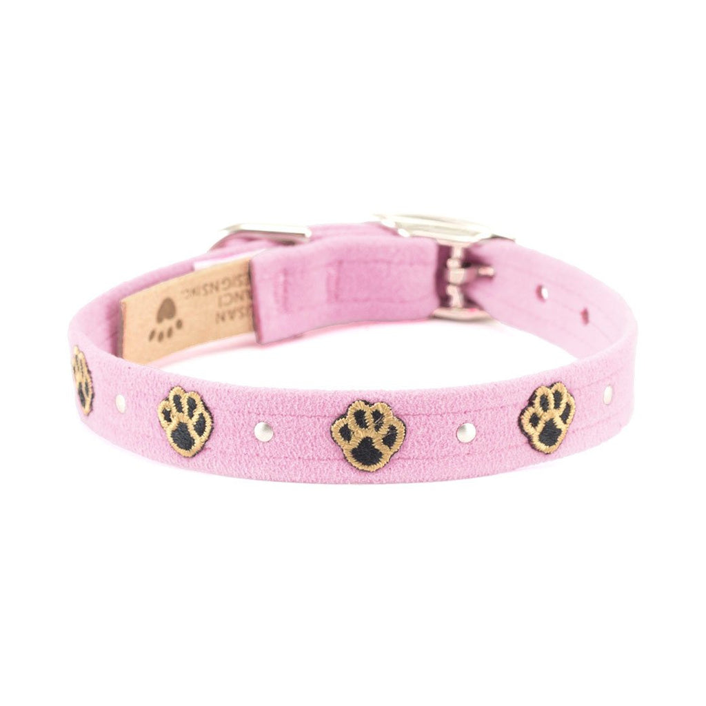 Embroidered Paws Collar with Studs
