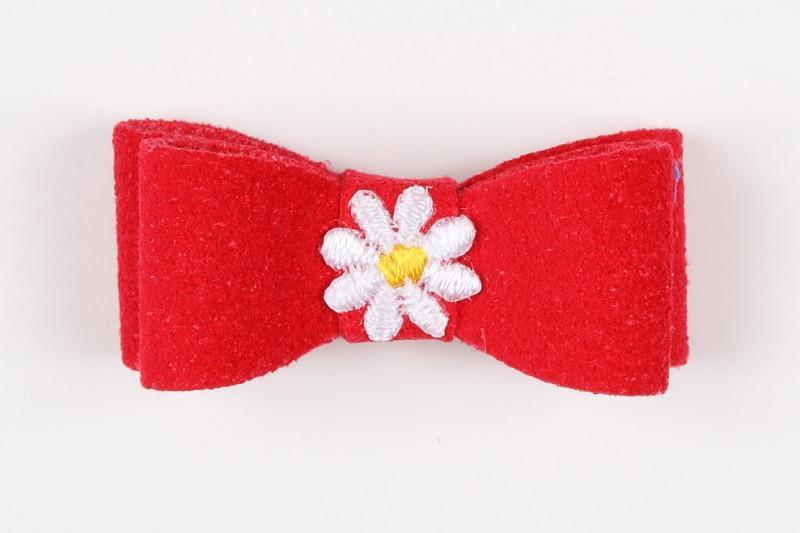 Embroidered Hair Bow