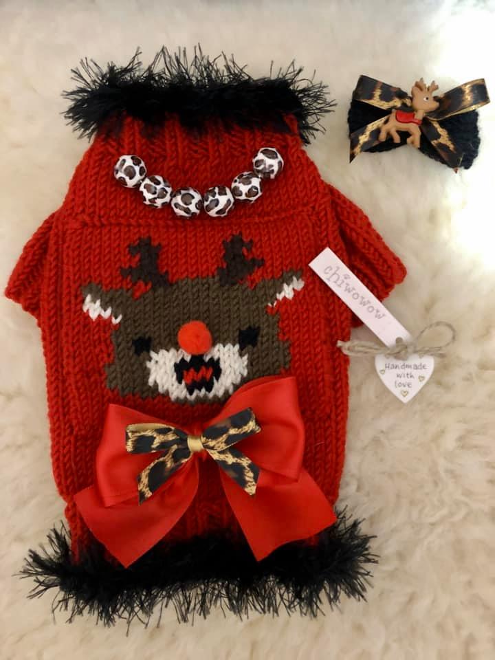 Reindeers and Fluffles Holiday Sweater
