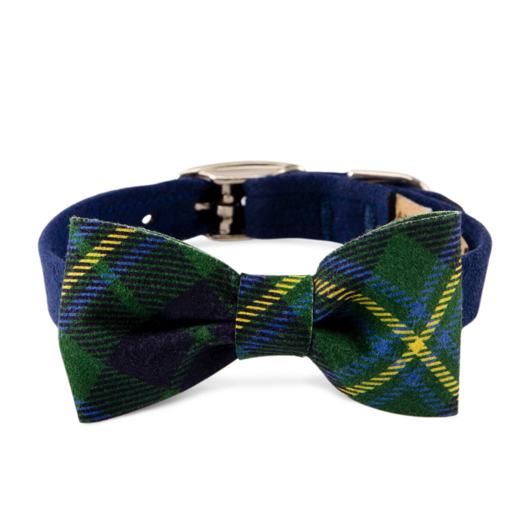 Scotty Bow Tie Collar Forest Plaid