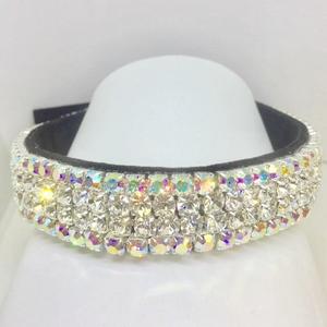 Black Velvet Firey Glow Diamonds & Aurora Collar