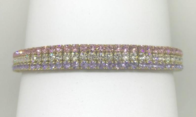 Pink Violet and Purple Ice Cream Crystal Collar