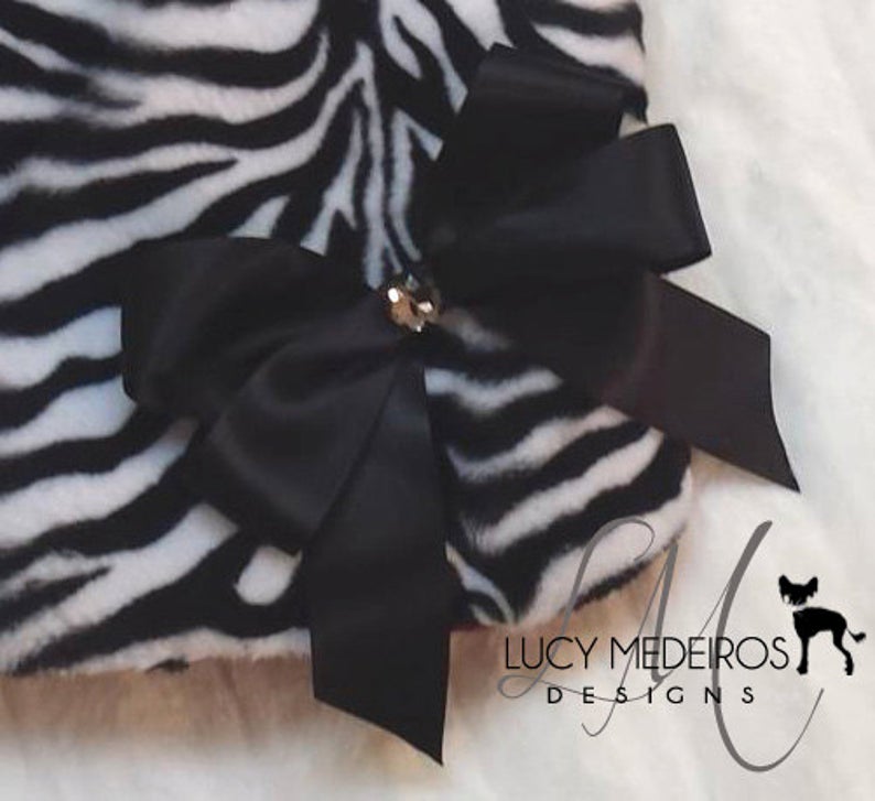 Zebra Bow Couture Coat