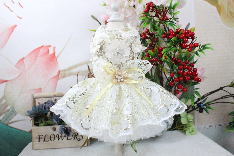 Gold Lace and Tutus Couture Dress